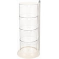 thumbnail image 1 of Cabilock Multi-layer Storage Box Container with Lid Rotary Storage Rack Makeup Sponge Case White The Pet, 1 of 8