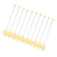 thumbnail image 4 of 10 cucharas de vidrio para mezclar, cucharillas de té, mango largo, varilla resistente para mezclar café con leche Oro, 4 of 9