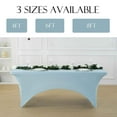 thumbnail image 2 of Craft And Party Fitted Stretch Wrinkle-Free Washable 4ft Light Blue Spandex Tablecloths, 2 of 6