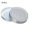 thumbnail image 3 of Uxcell 18 Pack 86mm/3.39" Regular Mouth Tin Plate Mason Jar Lids for Canning Silver, 3 of 6