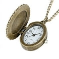 thumbnail image 4 of Kitty Cat Hanging on a Cherry Tree Branch Pocket Watch Locket Necklace Watch NW-26-CAT, 4 of 6
