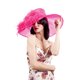 thumbnail image 2 of Chicheadwear Womens Wide Wide Brim Lace Organza Fashion Hat - Negro ChicHeadwear Sombrero para el sol, 2 of 2