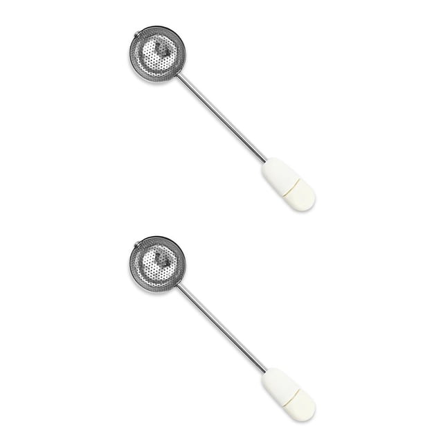 Injueey Infusor de té ABS de acero inoxidable, lavable, portátil, reutilizable, colador de malla de mano, filtro de especias de cocina, Type1 NO1