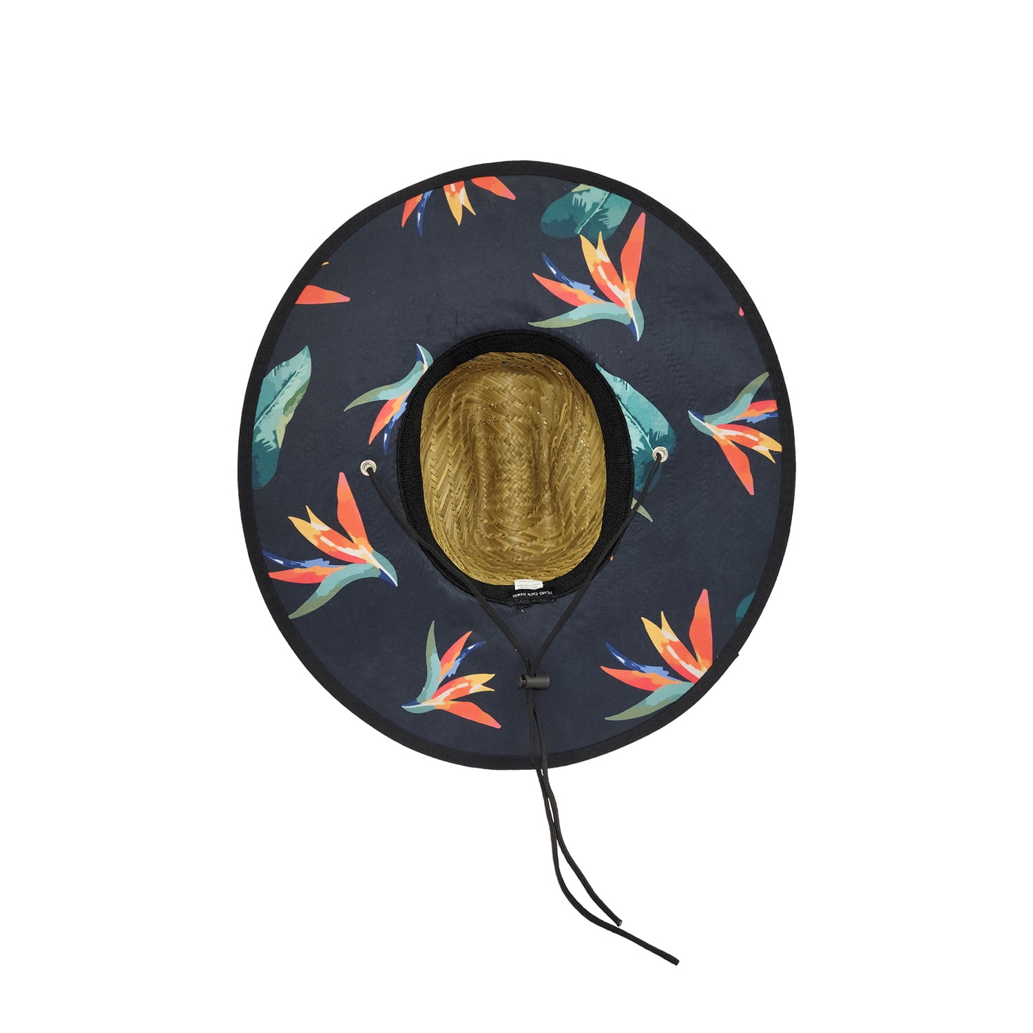 ISLAND CREW HAWAII Straw Hat: Bird of Paradise