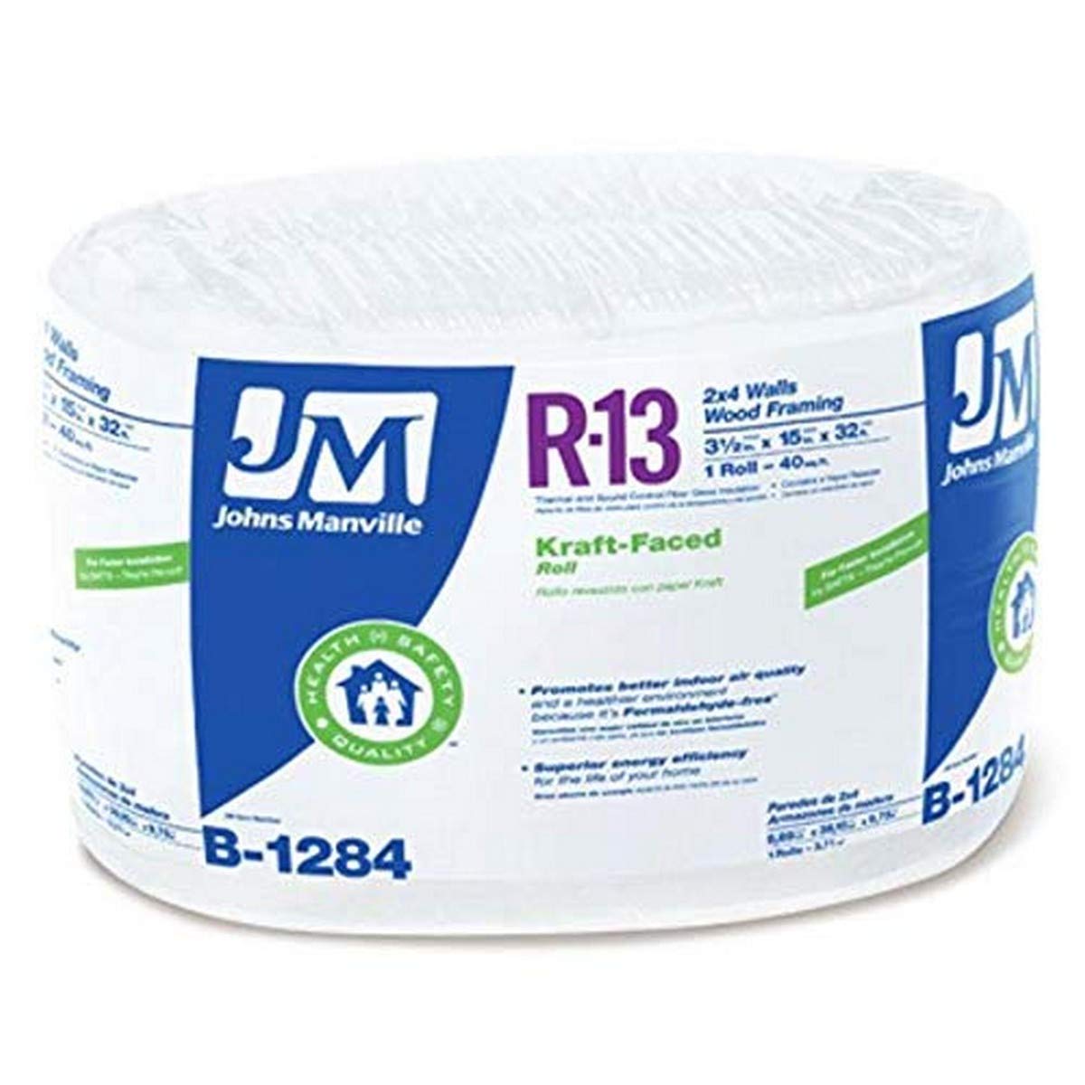 JOHNS MANVILLE 90013166 Fiberglass Insulation R13 15"x32' Kraft Roll