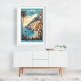 thumbnail image 2 of Capri Vintage Retro Poster: Timeless Charm and Mediterranean Beauty - Capri Campania Italy Illustration White Framed Wall Art Print 16 x 24 inches, 2 of 3