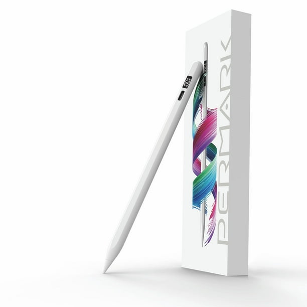 Lápiz capacitivo PERMARK para iPad 2018-2025 con pantalla LED de alimentación