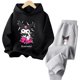 thumbnail image 3 of Conjunto de sudadera con capucha para deportes al aire libre para niños y niñas de 3 a 14 años con dibujos animados de Hello Kitty Kuromi, 3 of 5