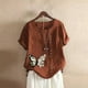 thumbnail image 1 of Ropa de calle de lino y algodón para mujer, Tops Y2k, camiseta Vintage de moda, camisas casuales para mujer, ropa elegante, camisetas, 1 of 4