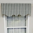 thumbnail image 2 of RLF Home Luxurious Modern Design Classic Brunswick Stripe Regal Style Window Valance 50" x 17" Denim, 2 of 4