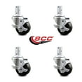 thumbnail image 2 of 3.5 Inch Phenolic Wheel Swivel 3/4 Inch Square Stem Caster Set with Brake SCC, 2 of 2