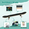 thumbnail image 4 of 31'' Complete Skateboard 7 Layer Canadian Maple Double Kick Deck Skateboards Paleontology Skate Board for Beginner Adult Gifts, 4 of 5