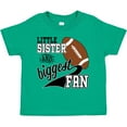 thumbnail image 3 of Inktastic Little Sister and Biggest Fan Football Player Girls Toddler T-Shirt, 3 of 5