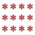 thumbnail image 3 of Xihbxyly Adornos Navideños de Copos de Nieve, Exquisita Decoración de Plástico Hueco de 10 Cm, con Un Efecto de Polvo Único, Paquete de 12 Adornos para Árbol de Navidad, Ideal para Celebraciones de T, 3 of 7