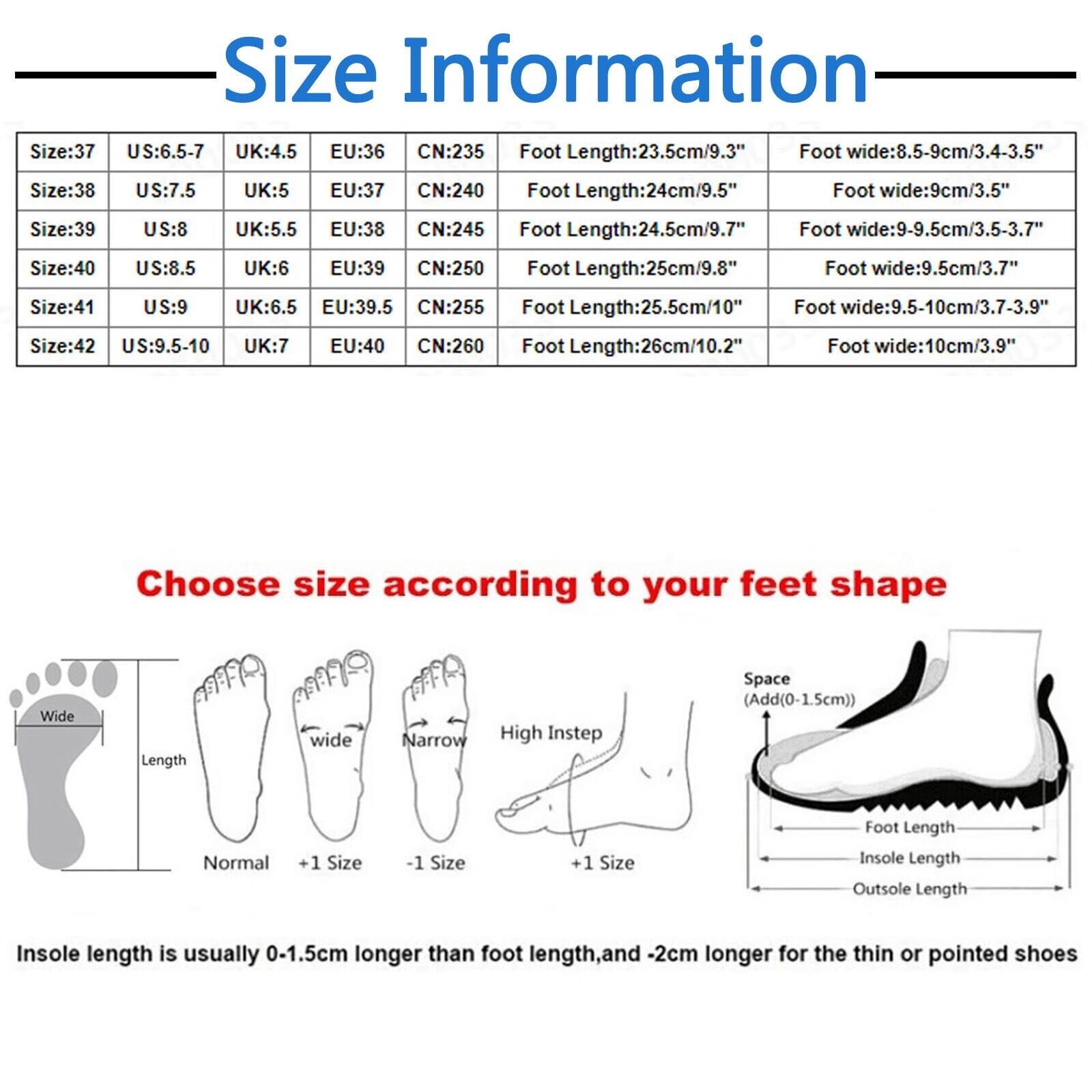 cn in eur shoe size