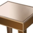 thumbnail image 3 of 21, 17 Inch Side End Table, Mirror Tops, Wood Frames, Set of 2, Brown- Saltoro Sherpi, 3 of 5