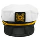 thumbnail image 1 of KAKOWELY Gorra azul marino ajustable blanca para hombre y mujer, ideal para fiestas en yates, disfraces de marinero, aventuras al aire libre, gorra de capitán de yate azul marino y blanca., 1 of 5
