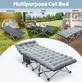 NAIZEA Folding Bed for Adults, Portable Rollaway Guest Bed Sleeping Cot with Mattress, Outdoor
