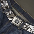 thumbnail image 2 of Buckle-Down Seatbelt Belt - Madness White/Black - 1.5 Wide - 24-38 Inches in Length, 2 of 9
