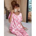 thumbnail image 2 of Ekouaer Womens Silk Satin Pajamas Set Two Piece Pj Sets Sleepwear Loungewear Short Sleeve Pj Sets, 2 of 6