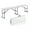 6' White 1 Pcs, variant on KFFKFF 6 FT Foldable Plastic Bench, Foldable, HDPE, Water-Resistant, Outdoor Seating for Picnics, Camping, and Garden Events, Includes Carry Handle, Black (1 Unit)
