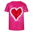 thumbnail image 5 of EchfiProm T shirts for Women Graphic Tee Valentine Summer Cute Hot Pink Valentine Day Tie Dye Heart Ladies Shirts Short Sleeve, 5 of 5