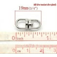 thumbnail image 3 of 50 Swivel Keychain Connectors in Silver Tone 19mm x 9mm (3/4 x 3/8 Inch), 3 of 3