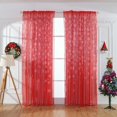 thumbnail image 2 of PENGXIANG 1PCS Christmas Snowflake Curtain Tulle Window Treatment Voile Drape Valance, 2 of 6
