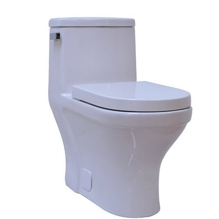 UCore Contemporary Single Flush 1 Piece 1.28GPF Elongated Toilet