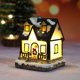 thumbnail image 3 of Escena navideña de casas de pueblo, decoraciones navideñas LED, casa de nieve de resina con, 3 of 5