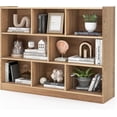 thumbnail image 1 of Songqin 8 Cube Bookcase, Freestanding 3-Tier Open Bookshelf, Modern Storage Display Cabinet, Wood Cube Storage Organizer for Living Room, Kid’s Room, Natural, 1 of 18