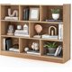 thumbnail image 1 of Songqin 8 Cube Bookcase, Freestanding 3-Tier Open Bookshelf, Modern Storage Display Cabinet, Wood Cube Storage Organizer for Living Room, Kid’s Room, Natural, 1 of 18
