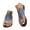 Blue, variant on Womens Rhinestone Sandals Retro Hollow out Flip Flops Casual Glitter Summer Dress Shoes