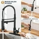 thumbnail image 3 of Grifo para Fregadero con 2 Salidas Mezcladora para Cocina De Acero Inoxidable, Tirar del Anillo Libera las Manos, Grifos Monomando Desplegable Llaves para Incluye 2 Mangueras Fría y Caliente, 3 of 7