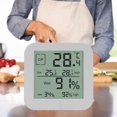 thumbnail image 1 of Hygrometer Timer, Double Sided High Accuracy Temperature Humidity Meter with LCD Touch Screen Backlight, Digital Hygrometer Indoor, 1 of 7