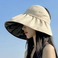 thumbnail image 5 of SPRING PARK Sun Hats for Women Roll-up Wide Brim Summer Breathable Beach Hat Foldable Floppy Cotton Hat, 5 of 8