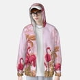 thumbnail image 3 of Picia Flamingos In The Tropical Forest Women's Men's UPF 50+ Sun Protection Hoodie Shirt Long Sleeve SPF Fishing Outdoor UV Hiking Lightweight Shirts-Medium, 3 of 9