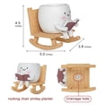 thumbnail image 2 of Macetero Flower Pot RZOIKZOI con forma de cara sonriente, color blanco, 2 of 6