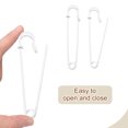 thumbnail image 4 of Uxcell 30pcs Safety Pins 100mm Baked Paint Large Safety Pin for Clothes, White, 4 of 6