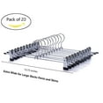 thumbnail image 2 of 20 Packs Extra Wide Pants Hangers with Clips, 15.75 Inch Heavy Duty Chrome Skirt Hangers for Large Slacks, Pants, Skirts, Trousers, 2 of 8
