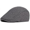 thumbnail image 2 of SikaFu Beret Cap New Men Wool Hat Autumn Winter Hats with Ear Flaps Male Thick Warm Vintage Ivy Newsboy Flat Cap Beret Hats, 2 of 6