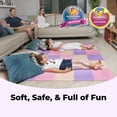 thumbnail image 6 of MioTetto Non-Toxic Foam Play Mat for Babies & Kids, Interlocking Puzzle Tiles, Pink-Purple-Beige, 36 Pieces – Perfect for Tummy Time, Crawling, Nursery, Playroom, or Gym, 6 of 13