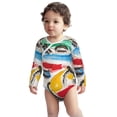 thumbnail image 2 of Xecao Colorful Abstract Bumper Cars Print Baby unisex-baby Cotton Long-sleeve Bodysuits-3 Months, 2 of 6
