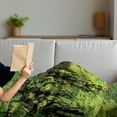 thumbnail image 3 of Rainforest Soft Flannel Fleece Throw Blanket, Tree with Moss in the Jungle Natural Life Feng Shui Silent Plants Pattern, Cozy Plush for Indoor and Outdoor Use, 70" x 90", Green Brown, by Ambesonne, 3 of 5