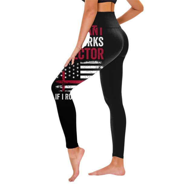 Gibobby Leggings Deportivos Día la Independencia para las mujeres 4 julio Leggings estampados Pantalones cintura alta Correr Pilates Gimnasio Pantalones yoga Medias Compresión Yoga(Negro, S)