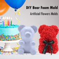 thumbnail image 4 of Molde de espuma de oso de flor de oso rosa, molde de flores artificiales de plástico (oso de 20cm Tmvgtek juguetes de los niños, 4 of 7