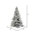 thumbnail image 3 of Vickerman 7.5' Flocked Utica Fir Artificial Christmas Tree, Multi-Colored LED Lights, 3 of 5