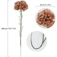 thumbnail image 2 of Artificial Carnations 12PCS Coffee Silk Flowers Fake Carnations Realistic Vintage Artifcial Flowers with Stems for Home Decor Wedding Bridal Bouquet Birthday Floral Arrangements (Coffee), 2 of 14
