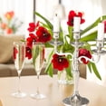 thumbnail image 6 of WHW Hamptons 3 Arm Silver Metal Taper Candle Candelabra, 10.25 inches, 6 of 8