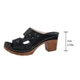 thumbnail image 5 of THDHVS Slippers for Women,Womens Sandals,Women's Fashion Casual Versatile Solid Color Hollow Carved Style Fashion Thick Heel Sandals Black, 5 of 10